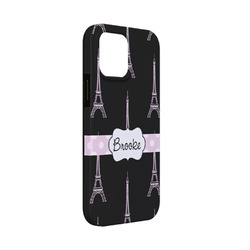 Black Eiffel Tower iPhone Case - Rubber Lined - iPhone 13 Mini (Personalized)