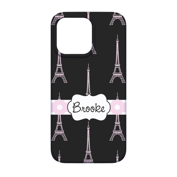 Black Eiffel Tower iPhone 13 Pro Case - Back