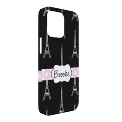 Black Eiffel Tower iPhone Case - Plastic - iPhone 13 Pro Max (Personalized)