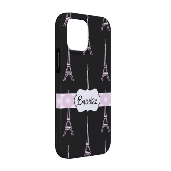 Custom Black Eiffel Tower iPhone Case - Rubber Lined - iPhone 13 (Personalized)