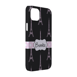 Black Eiffel Tower iPhone Case - Plastic - iPhone 14 (Personalized)