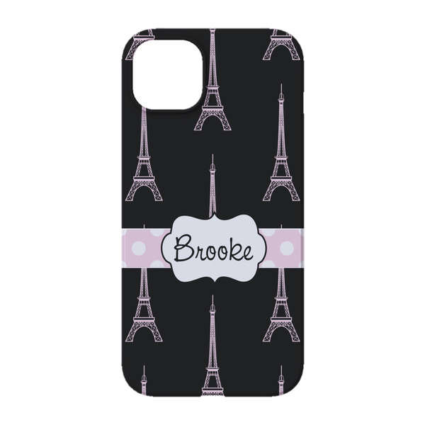 Black Eiffel Tower iPhone 14 Case - Back