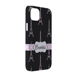 Black Eiffel Tower iPhone Case - Plastic - iPhone 14 Pro (Personalized)