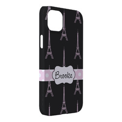 Black Eiffel Tower iPhone Case - Plastic - iPhone 14 Pro Max (Personalized)