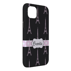 Black Eiffel Tower iPhone Case - Rubber Lined - iPhone 14 Pro Max (Personalized)