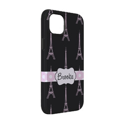 Black Eiffel Tower iPhone Case - Rubber Lined - iPhone 14 Pro (Personalized)