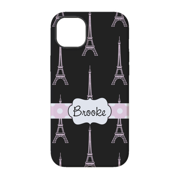 Black Eiffel Tower iPhone 14 Pro Tough Case - Back