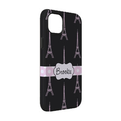 Black Eiffel Tower iPhone Case - Rubber Lined - iPhone 14 (Personalized)