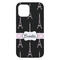 Black Eiffel Tower iPhone 15 Plus Tough Case - Back