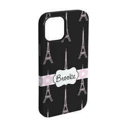 Black Eiffel Tower iPhone Case - Rubber Lined - iPhone 15 Pro (Personalized)