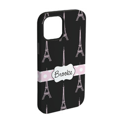 Black Eiffel Tower iPhone Case - Rubber Lined - iPhone 15 (Personalized)
