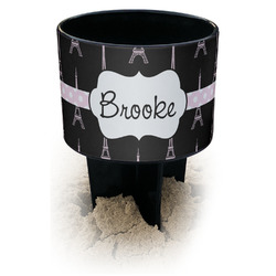 Black Eiffel Tower Black Beach Spiker Drink Holder (Personalized)