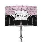 Paris Bonjour and Eiffel Tower 12" Drum Lamp Shade - Fabric (Personalized)
