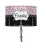 Paris Bonjour and Eiffel Tower 12" Drum Lamp Shade - Fabric (Personalized)