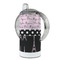 Paris Bonjour and Eiffel Tower 12 oz Stainless Steel Sippy Cups - FULL (back angle)