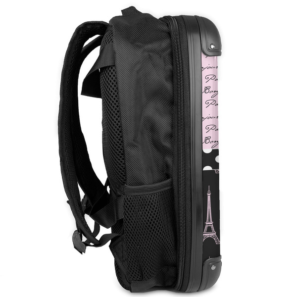 Paris Bonjour and Eiffel Tower 13" Hard Shell Backpacks - Side View
