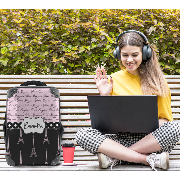 Paris Bonjour and Eiffel Tower 15" Backpack - LIFESTYLE