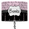 Paris Bonjour and Eiffel Tower 16" Drum Lamp Shade - Fabric (Personalized)