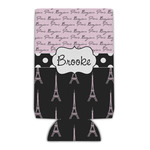 Paris Bonjour and Eiffel Tower Can Cooler (Personalized)
