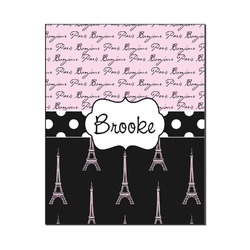 Paris Bonjour and Eiffel Tower Wood Print - 16x20 (Personalized)