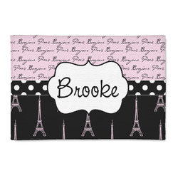 Paris Bonjour and Eiffel Tower 2' x 3' Indoor Area Rug (Personalized)