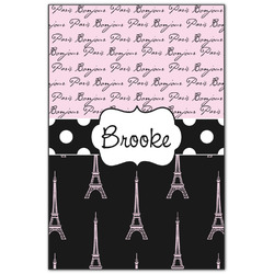 Paris Bonjour and Eiffel Tower Wood Print - 20x30 (Personalized)