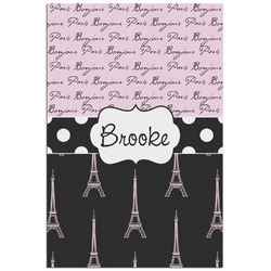 Paris Bonjour and Eiffel Tower Poster - Matte - 24x36 (Personalized)