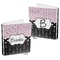 Paris Bonjour and Eiffel Tower 3-Ring Binder Front and Back