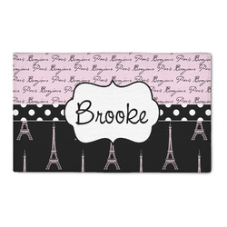 Paris Bonjour and Eiffel Tower 3' x 5' Indoor Area Rug (Personalized)