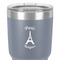 Paris Bonjour and Eiffel Tower 30 oz Stainless Steel Ringneck Tumbler - Grey - Close Up