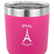 Paris Bonjour and Eiffel Tower 30 oz Stainless Steel Ringneck Tumbler - Pink - CLOSE UP