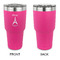 Paris Bonjour and Eiffel Tower 30 oz Stainless Steel Ringneck Tumblers - Pink - Single Sided - APPROVAL