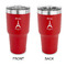 Paris Bonjour and Eiffel Tower 30 oz Stainless Steel Ringneck Tumblers - Red - Double Sided - APPROVAL