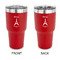 Paris Bonjour and Eiffel Tower 30 oz Stainless Steel Tumbler - Red - Double Sided (Personalized)