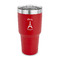 Paris Bonjour and Eiffel Tower 30 oz Stainless Steel Ringneck Tumblers - Red - FRONT