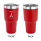 Paris Bonjour and Eiffel Tower 30 oz Stainless Steel Ringneck Tumblers - Red - Single Sided - APPROVAL