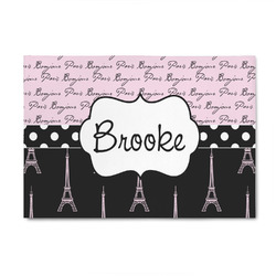 Paris Bonjour and Eiffel Tower 4' x 6' Indoor Area Rug (Personalized)