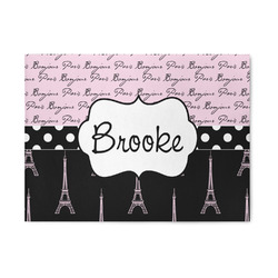 Paris Bonjour and Eiffel Tower 5' x 7' Patio Rug (Personalized)