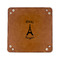 Paris Bonjour and Eiffel Tower 6" x 6" Leatherette Snap Up Tray - FLAT FRONT
