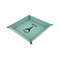 Paris Bonjour and Eiffel Tower 6" x 6" Teal Leatherette Snap Up Tray - CHILD MAIN