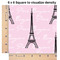 Paris Bonjour and Eiffel Tower 6x6 Swatch of Fabric