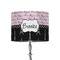 Paris Bonjour and Eiffel Tower 8" Drum Lampshade - ON STAND (Fabric)