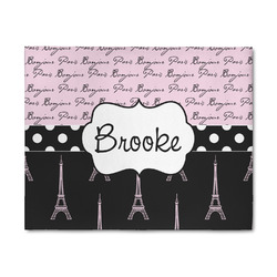 Paris Bonjour and Eiffel Tower 8' x 10' Indoor Area Rug (Personalized)