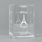 Paris Bonjour and Eiffel Tower Acrylic Pen Holder - Angled View