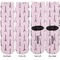 Paris Bonjour and Eiffel Tower Adult Crew Socks - Double Pair - Front and Back - Apvl