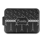 Paris Bonjour and Eiffel Tower Aluminum Baking Pan with Black Lid (Personalized)