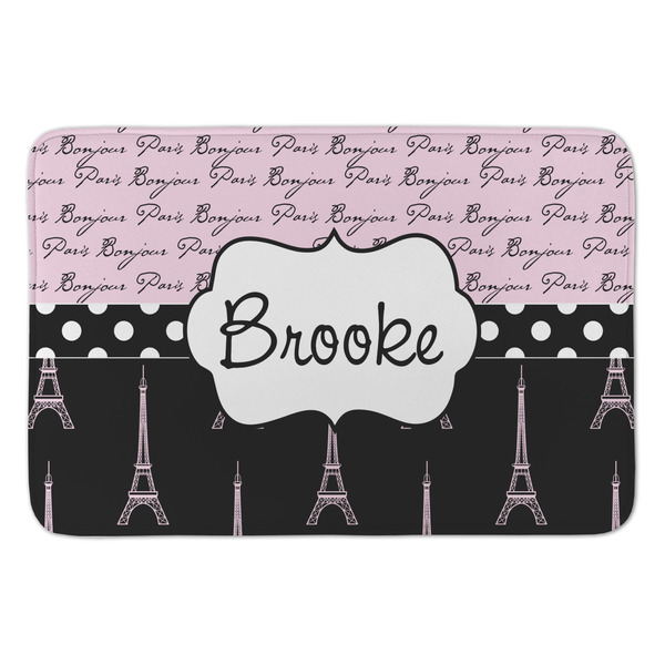 Custom Paris Bonjour and Eiffel Tower Anti-Fatigue Kitchen Mat (Personalized)