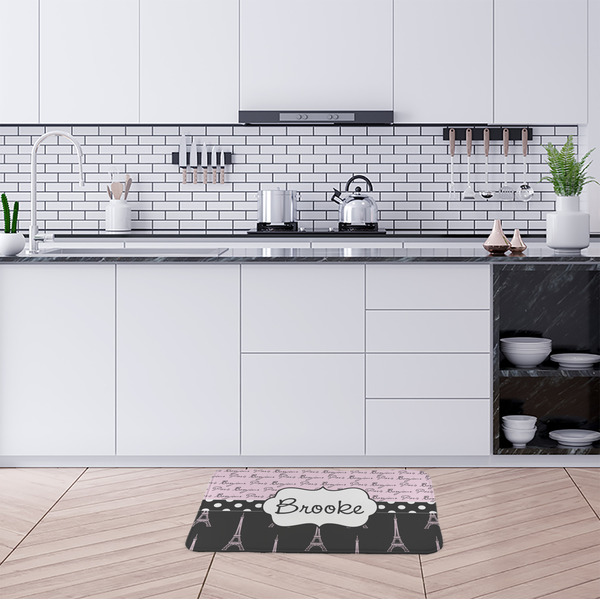 Paris Bonjour and Eiffel Tower Anti-Fatigue Kitchen Mats - LIFESTYLE