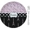 Paris Bonjour and Eiffel Tower 8" Glass Appetizer / Dessert Plates - Single or Set (Personalized)