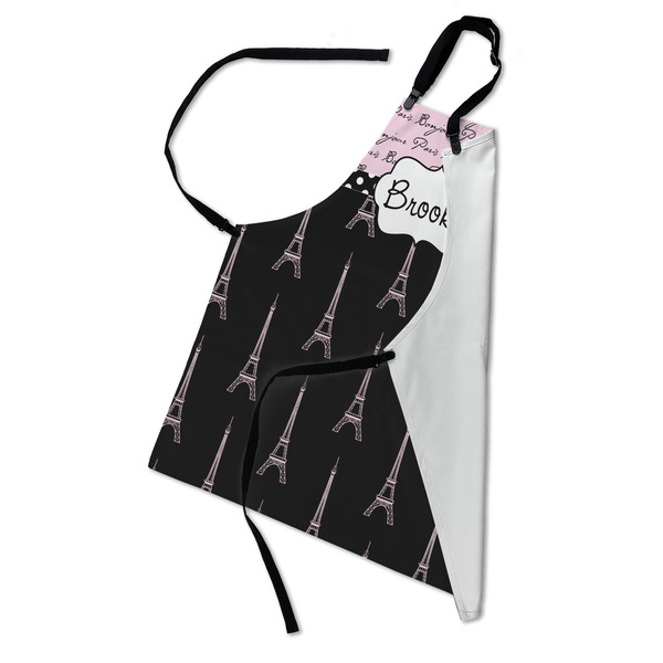 Paris Bonjour and Eiffel Tower Apron - Folded